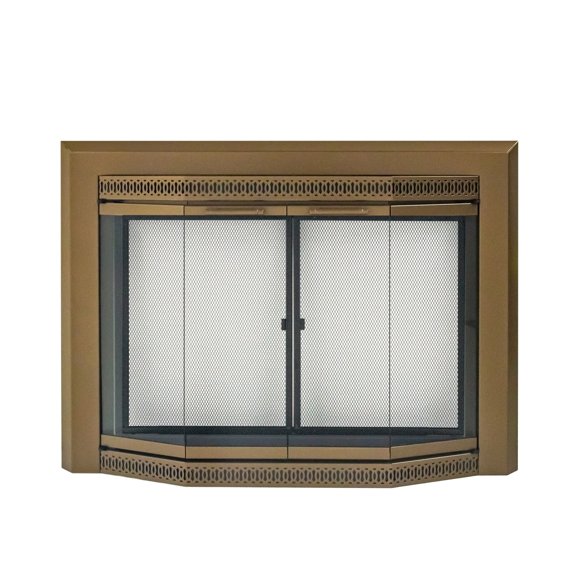 Pleasant Hearth Gavin Fireplace Glass Door, For Masonry Fireplaces, Small, Heritage Brass, Model# GV-7000BL
